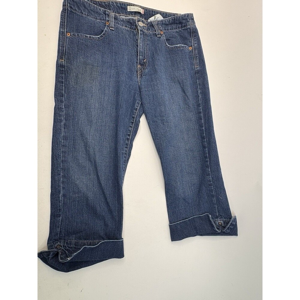 Levi's 515 Capri Jeans Womens 12 Medium Wash Cuffed Denim
